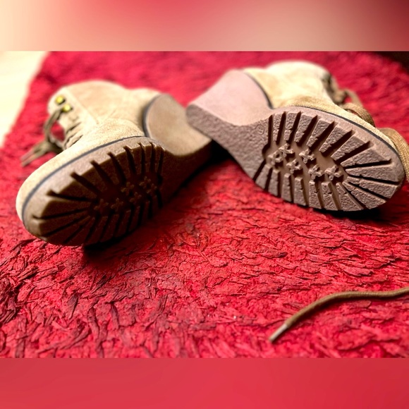 Delize Brown Suede Wedge Boots - Picture 5 of 12